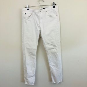AG Adriano Goldschmied White Stevie Ankle Jeans